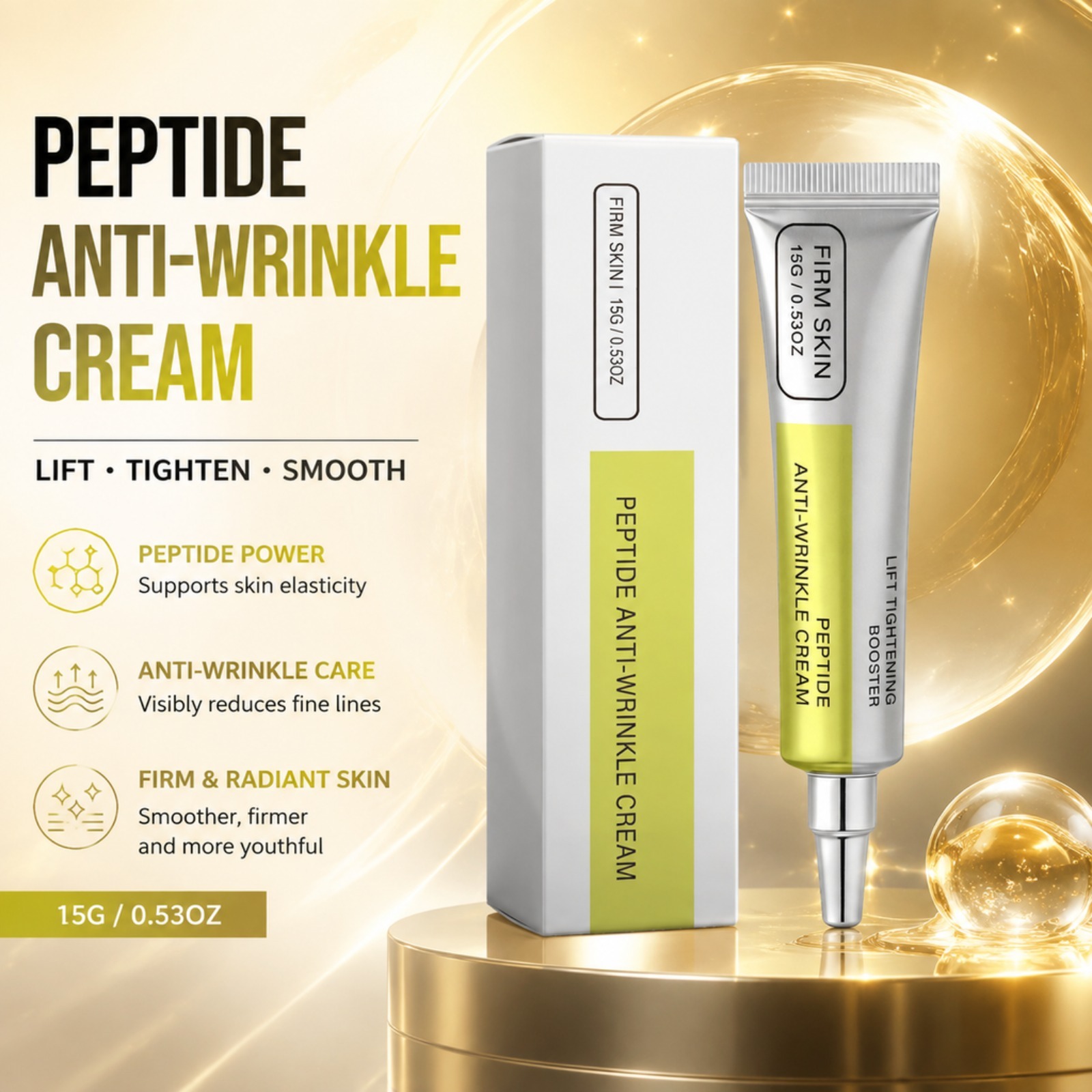 Eye Cream Peptide - Crème Visage au Rétinol et Peptides